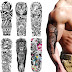 6 sheets Temporary Tattoos for Arm, Legs, Large Sleeve Tattoos Temporary Tattoo Stickers for Men Women