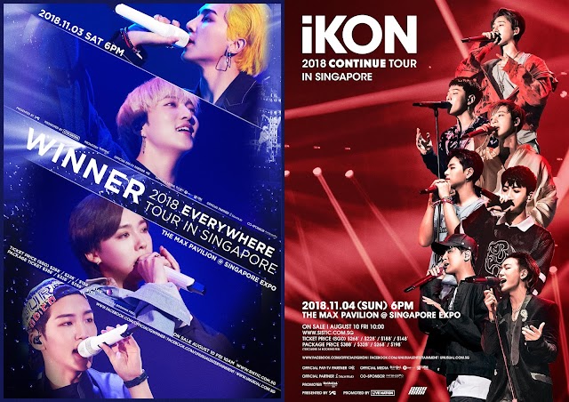 WINNER and iKON to perform back-to-back shows in Singapore this November