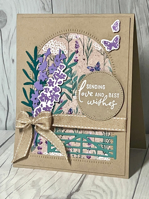 Floral greeting card using the Perennial Lavender Suite from Stampin' Up!