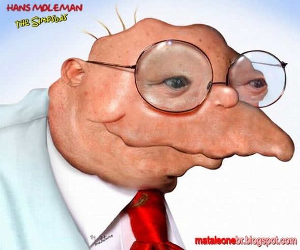 Hans Moleman Cartoon Characters