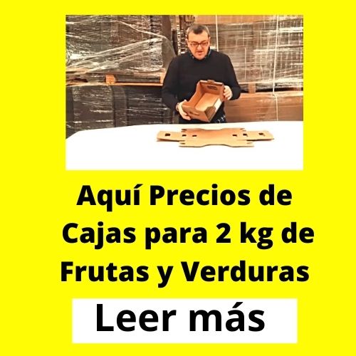 PRECIO DE CAJAS PARA 2 KG DE FRUTAS Y VERDURAS