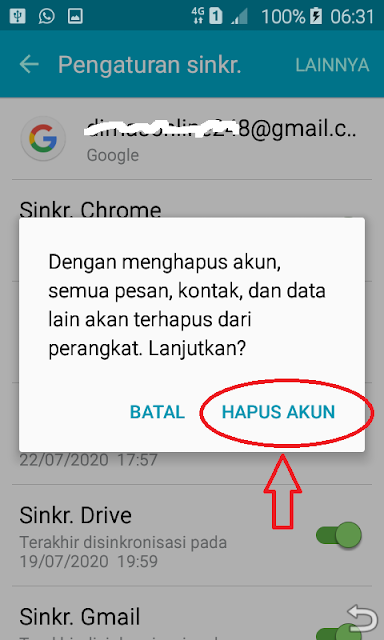 cara hapus akun gmail di hp android