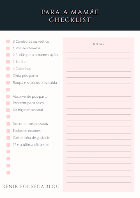 Checklist o que levar na bolsa para a maternidade para a mamae