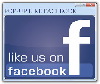 Popup Like Facebook di Blog