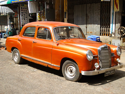 an old Mercedes car still going strong