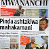 KUTOKA KWENYE MAGAZETI YA LEO IJUMAA AGOSTI 2 /2013 