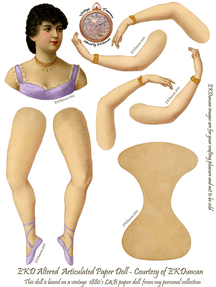 EKDuncan - My Fanciful Muse: Another Vintage L&B Paper Doll to