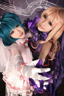 Macross Frontier Ranka Lee and Sheryl Nome Cosplay by Tomia and Tasha