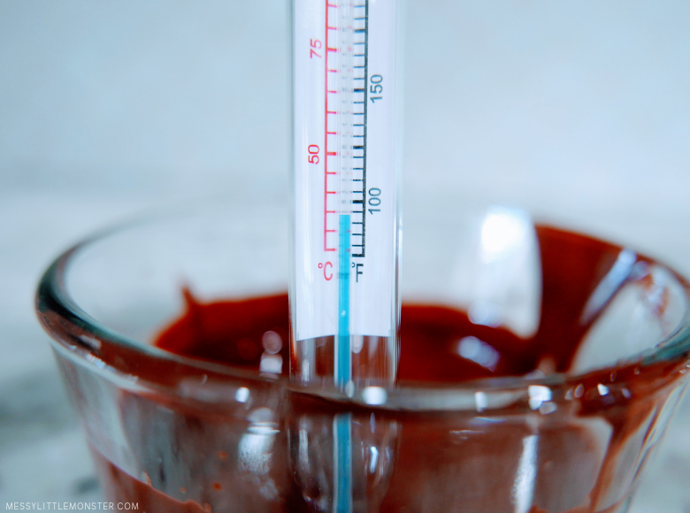 melting chocolate for hot chocolate bombs