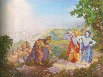 Mountains adore Lord Krishna