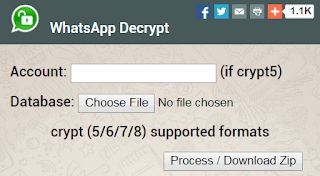 What is the process to decrypt WhatsApp's crypt7 database without a key and support file?
