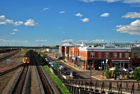 Laramie, Wyoming, downtown and the train tracks