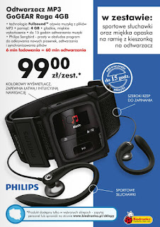 Odtwarzacz MP3 Philips GoGEAR Raga 4GB Biedronka ulotka