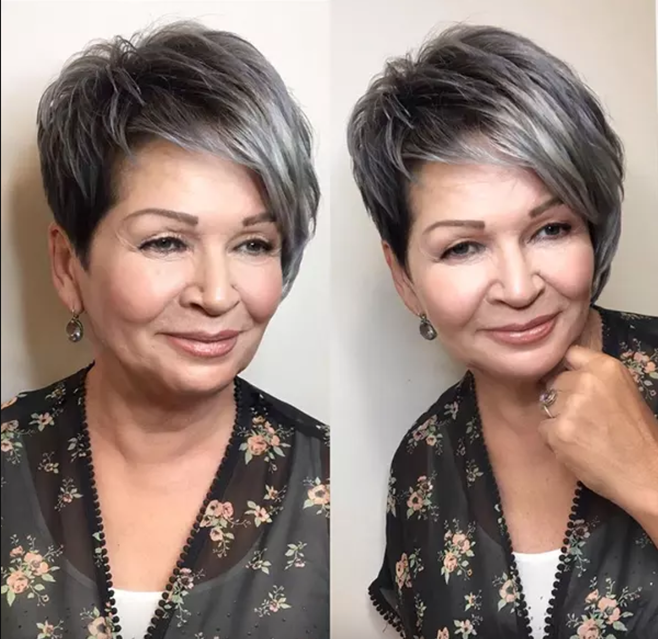 short haircuts for older women with thick hair