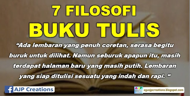 7 Filosofi Buku Tulis Tentang Kehidupan  AJP Creations