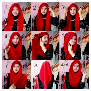 15+ Tutorial Hijab Segi Empat Terbaru Masa Kini