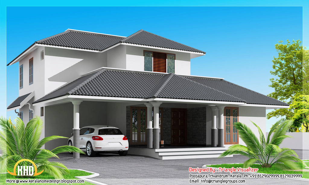  Modern  3 bedroom sloping roof house  1800  sq  ft  