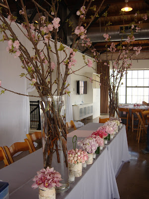  fairytale wedding Crystal Camillone used beautiful blooming branches to 