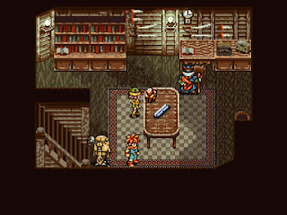 Melchior and Lucca reforge the Masamune, a legendary sword in Chrono Trigger.
