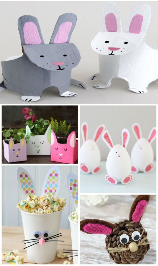 30+ Easter bunny crafts for kids to make this spring. #eastercrafts #easterbunnycrafts #bunnycraftsforkids #preschooleastercrafts #growingajeweledrose