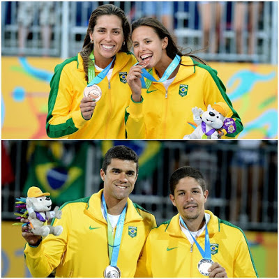 Álvaro Filho/Vítor Felipe e Lili/Carol Horta dão prata e bronze ao Brasil no Pan de Toronto