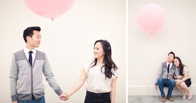 balloon engagement photo