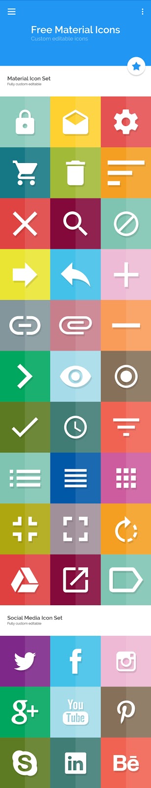 Material Design Free Icons for Android, iOS and Web UI Design