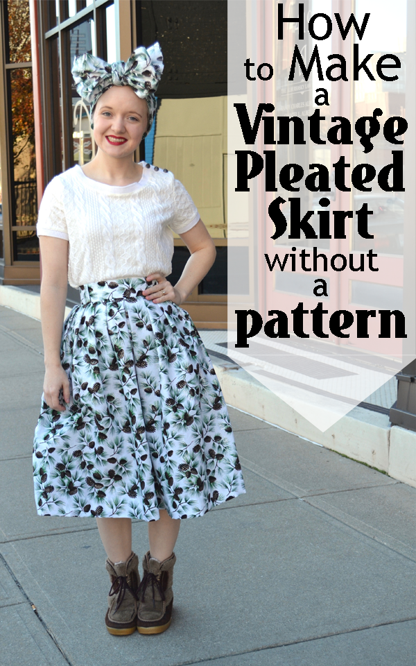 Flashback Summer: How to Make a Vintage Pleated Skirt without a Pattern