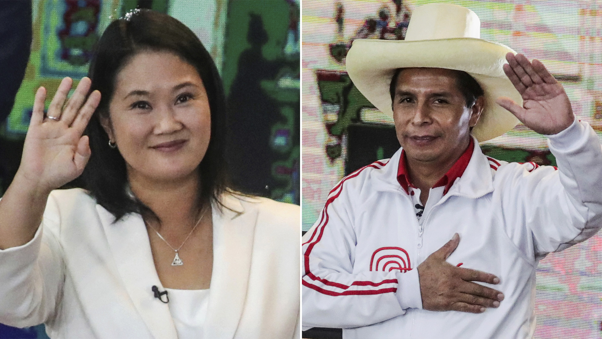 Ballotage en Perú: con el 90% de las actas procesadas, Keiko Fujimori se impone a Pedro Castillo por escaso margen