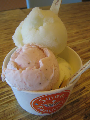 Sweet Republic - Pear Ginger, Strawberry, and Real Mint Chip