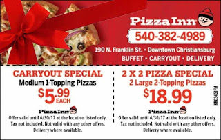 Free Printable Pizza Inn Coupons