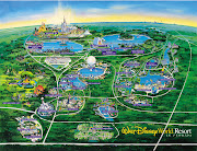 O famoso mundo encantado de Walt Disney é uma das atrações mais famosas do . (disney world map orlando)