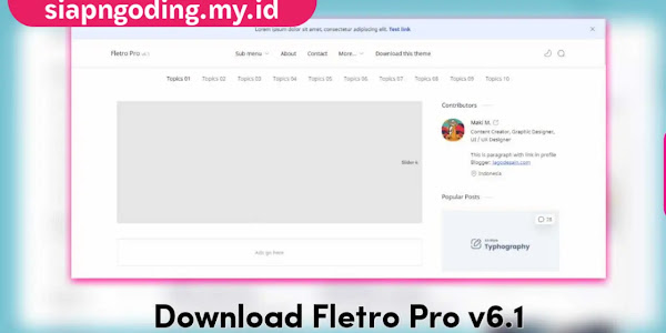 Free Download Blogger Template Fletro Pro v6.1 Original