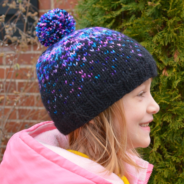 cozy birdhouse | deep dyed yarns multiplayer kaiya mei confetti hat