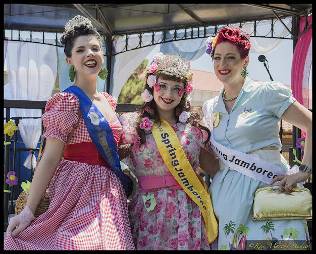 L-R Abby Dandy (2nd), NanciByrd (Miss Spring Jamboree), and Jill de Ville (3rd)