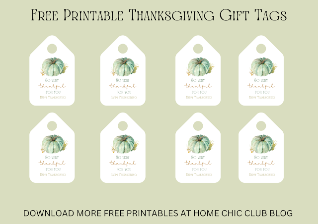 Free Printable Thanksgiving Gift Tags - 6 Designs