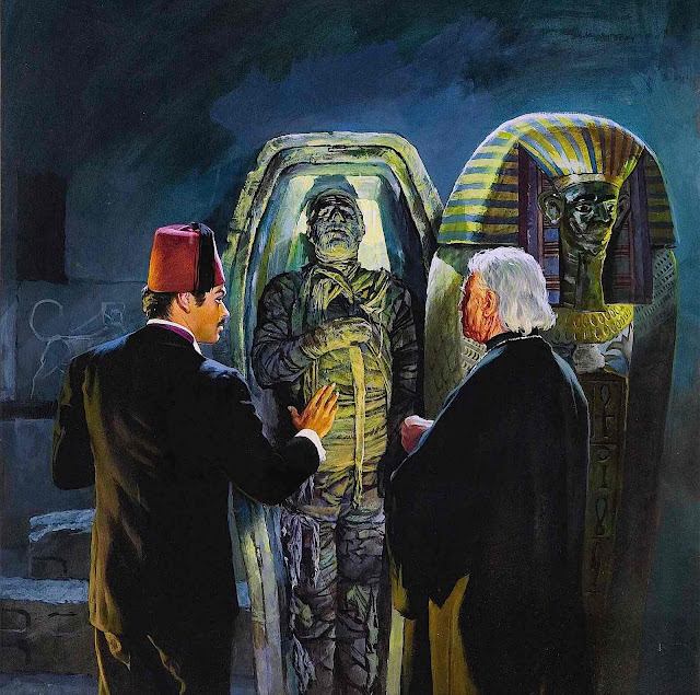 a Basil Gogos illustration of the mummy