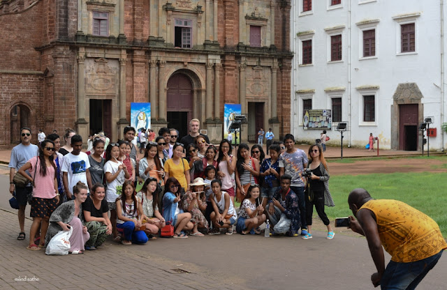 Group photo at Basilica of Bom Jesus, Old Goa