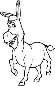 Shrek Donkey Coloring Pages For Kids 