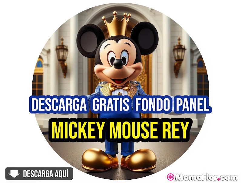 Banner de Mickey Mouse Rey circular