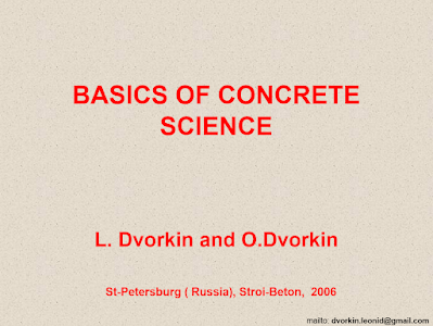 Basics of Concrete Science by L. Dvorkin and O. Dvorkin PDF Free Download