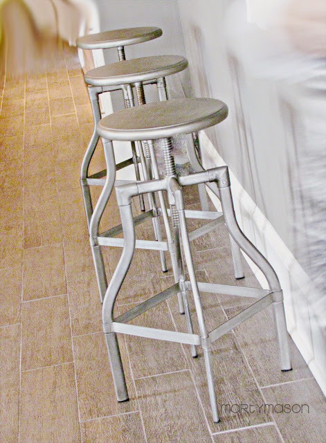 At the bar:  Stools