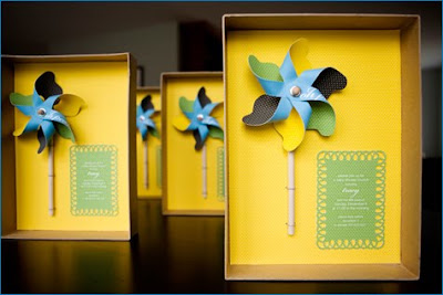 pinwheel box invite