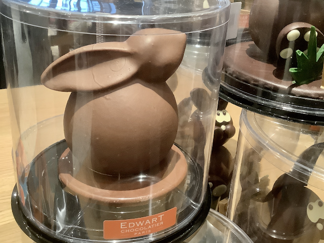 Round chocolate bunny