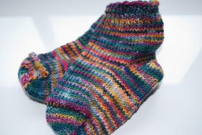Baby Sock Booties on Maddie Designs  Free Online Pattern  Better Than Booties Baby Socks