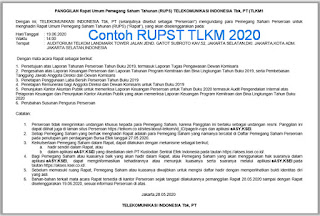 Contoh RUPST TLKM 2020