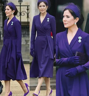 Crown Princess Mary wears purple fashion