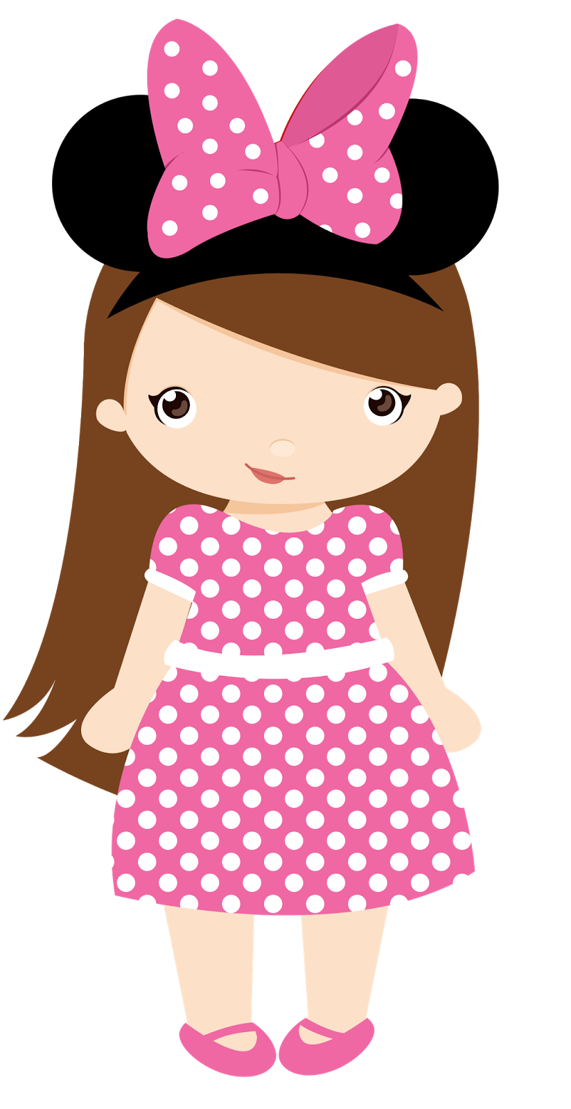 Very Minnie Girls: Free Printable Clipart.