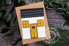 Sunny Studio Stamps: Sweet Treats House Add On Dies Christmas Card by Eloise Blue
