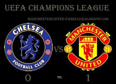 Champions League Chelsea vs Manchester United 0-1, man utd chamions league quarter finals